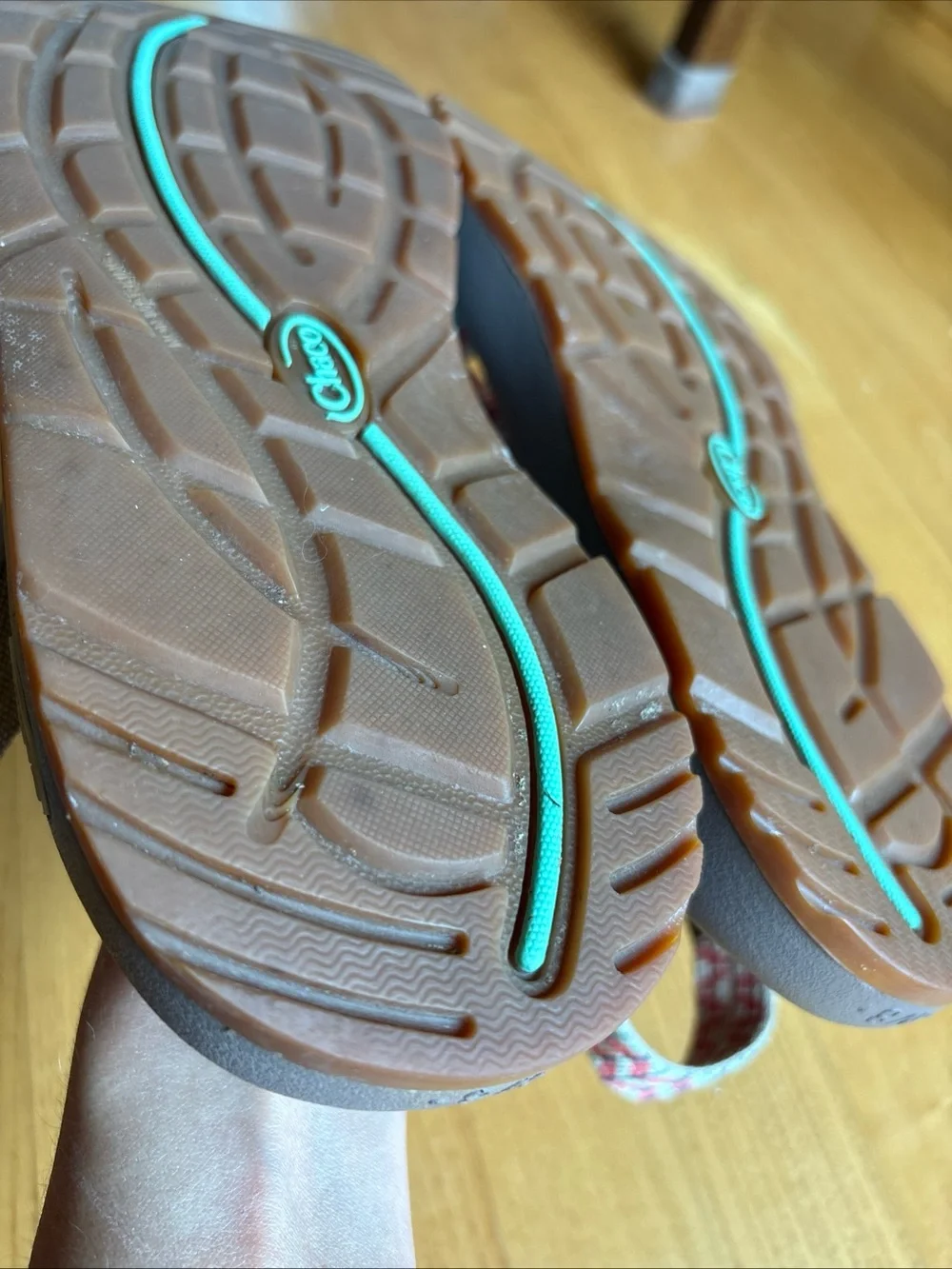 Chaco ZX/2 Classic Sandals Dolman Pine Taupe Red Green Womens Sz 8 Hiking Arch